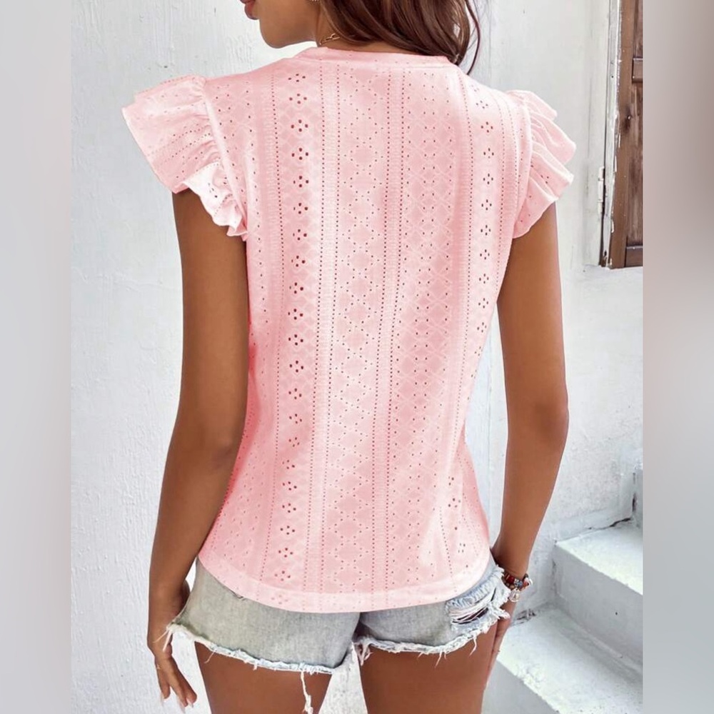 Pink ruffle top - Picture 2 of 2